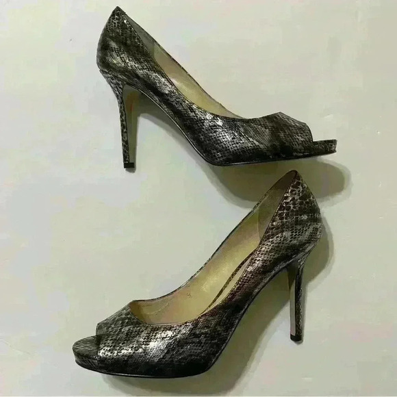 Enzo Angiolini Womens Eamaiven Pewter Heels Shoes 9.5M Party cocktail wedding - Picture 5 of 13